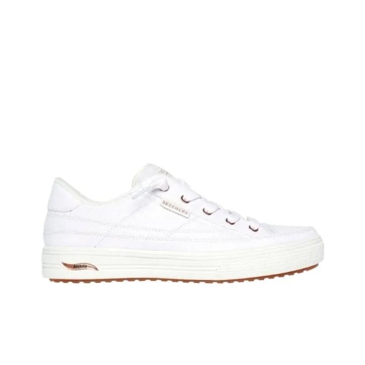 Skechers Arch Fit Low Top Skateboard Shoes Women's White-1