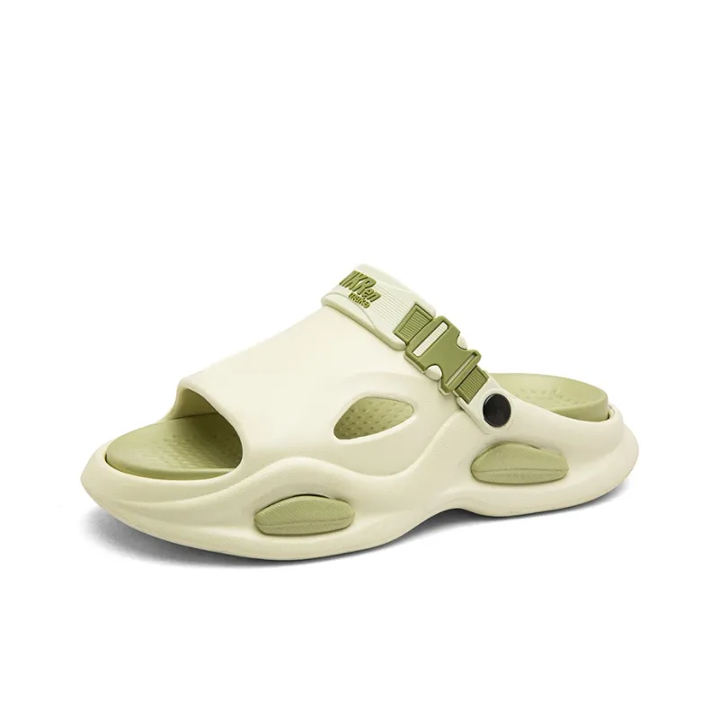 GERTOP Beach Sandals Men Black Orange, White Green, Khaki-12