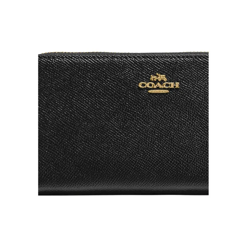 COACH Billfold Wallet Cowhide Leather Material Wallet Women's Brown Red-4