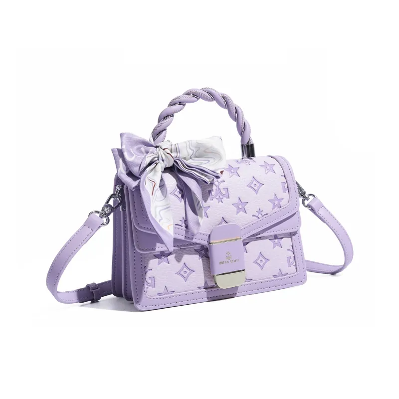 MISS GAIL Synthetic Leather Shoulder Bag, Crossbody Bag, Handbag Regular Women's Gray/Pink-32