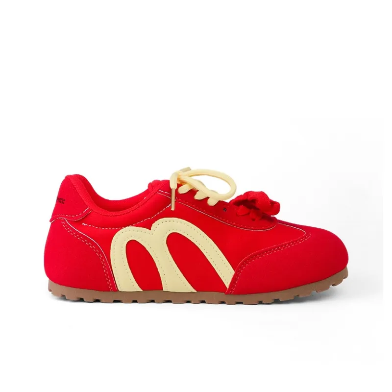 DGUMI Low Top Casual Shoes Women's Red-1