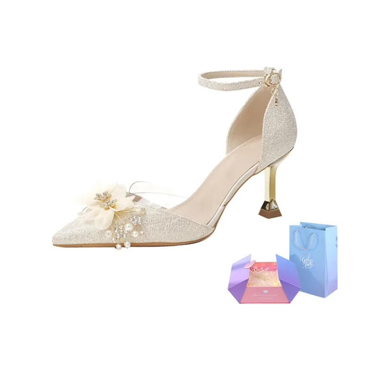 KATHRYN WILSON Slim Heel High Heels 7cm Women's Champagne-7