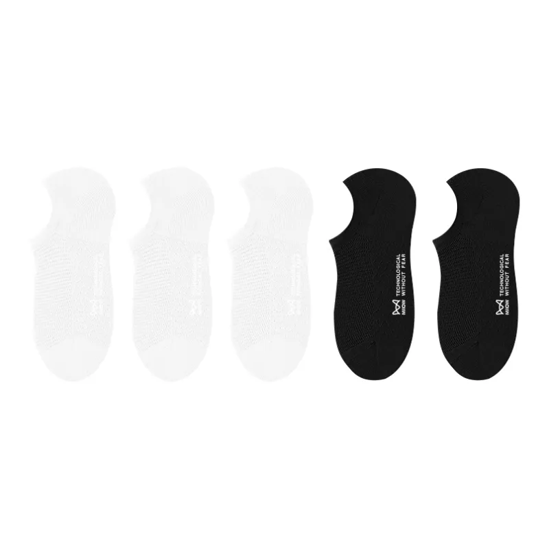 MIIOW No Show Socks Men's 5 Pack-0