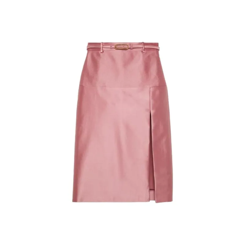 GUCCI Duchesse Silk Side slit Skirt-0