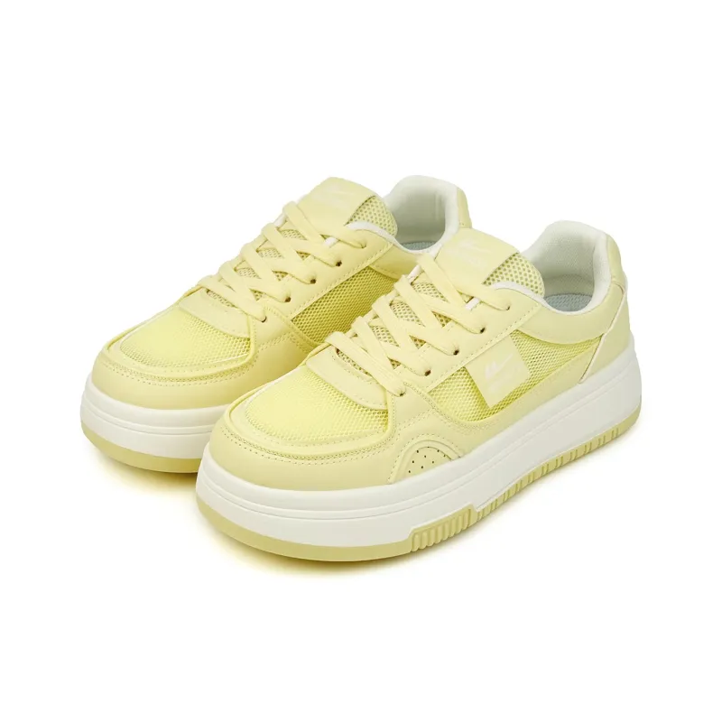 Warrior Slip Resistant Cushioning And Breathable Low Top Skateboard Shoes Women's Yellow-1