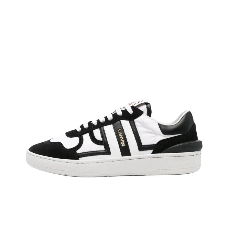 Lanvin Low Top Skateboard Shoes Women's Black White-0
