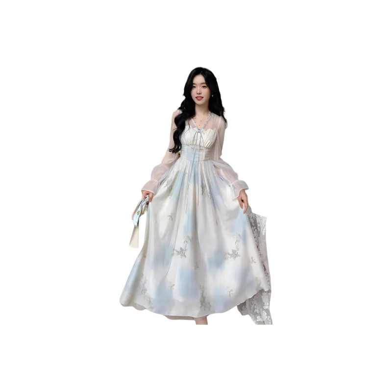 Mu Xiao Xin Long Sleeved Dress Women's-0