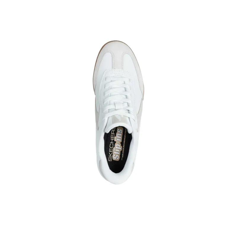 Skechers Low Top Casual Shoes Women's White Yellow-3