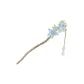 Blue Peach Blossom Hairpin