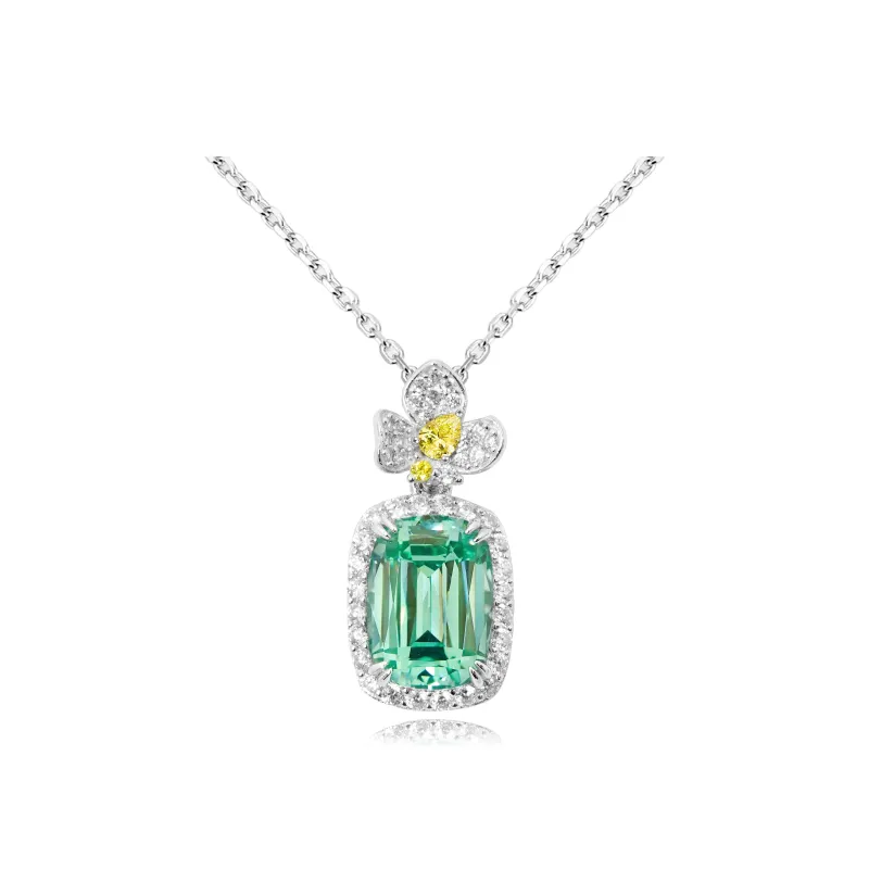 FUNNXI S925 Silver Rhodium Plated Gold Necklaces Women's-0