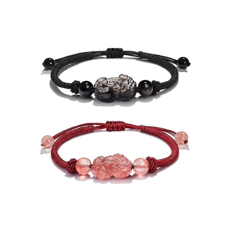 CHINA GOLD Obsidian Bracelets Unisex-7