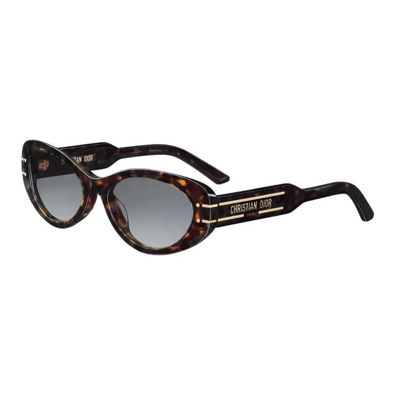 DIOR Acetate Metal Irregular Shape Sunglasses Women's Tortoiseshell-0