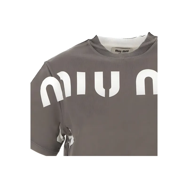 MIU MIU T Shirts Women's Brown-3