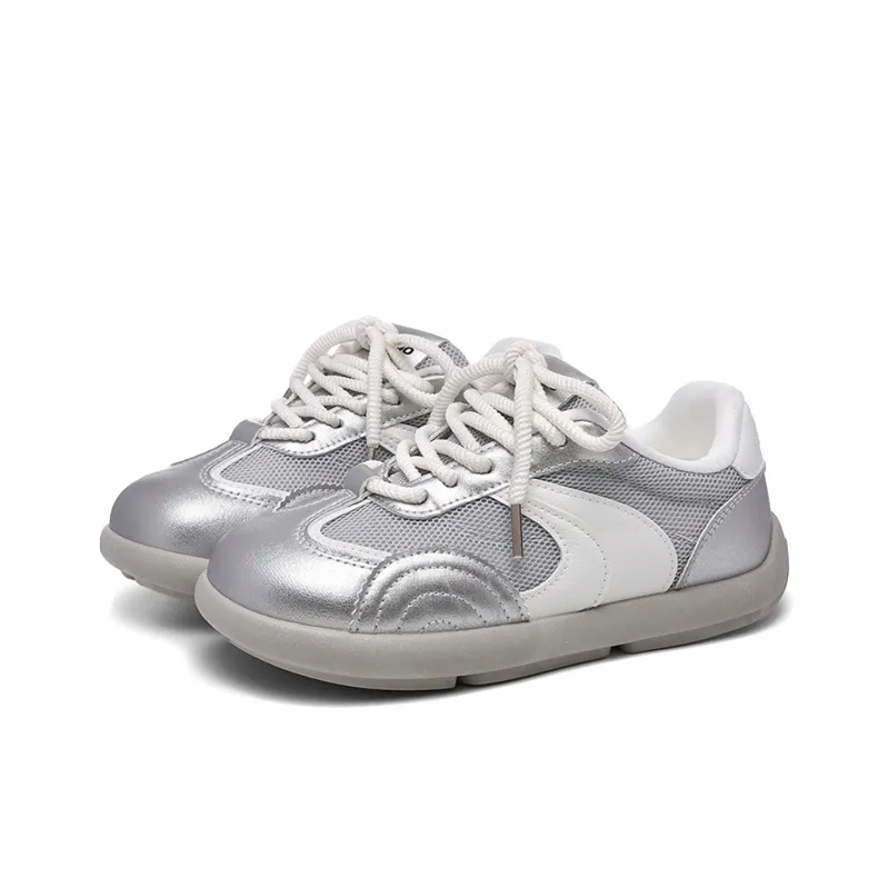 Ordifen Low Top Skateboard Shoes Women's Silver-1