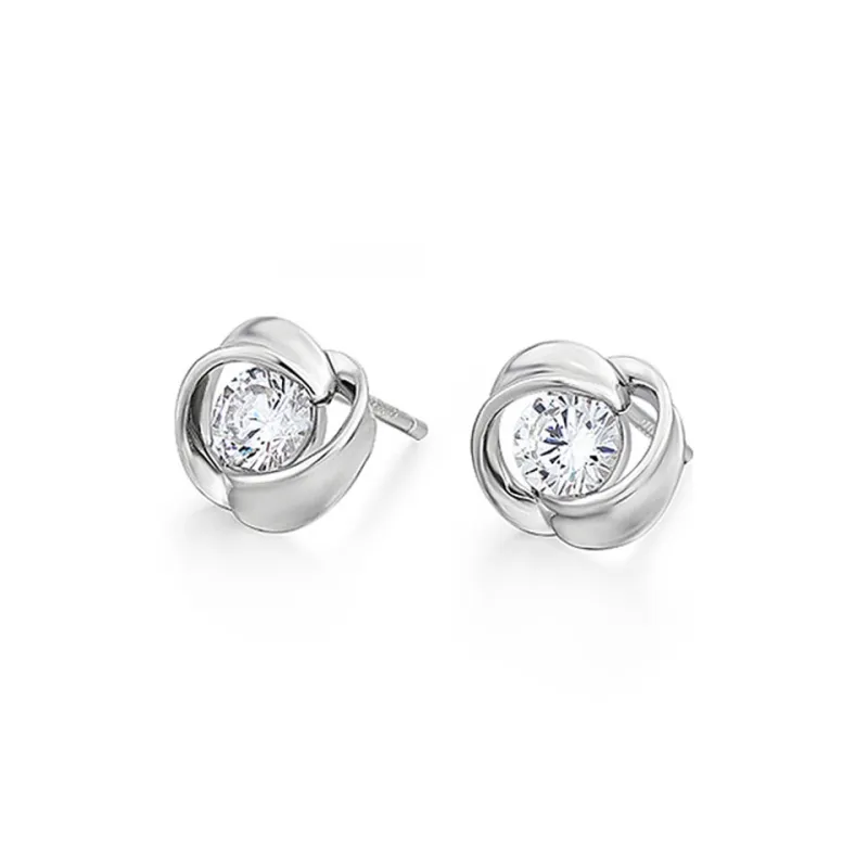 Wylyp 999 Fine Silver Stud Earrings Women's-0