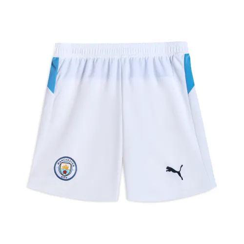 PUMA MCFCREPLICA SS25 Soccer Bottom Men's White/Light Blue