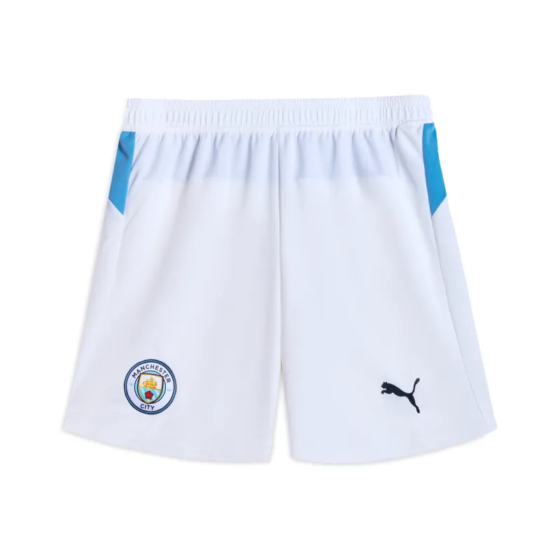 PUMA MCFCREPLICA SS25 Soccer Bottom Men's White/Light Blue-0