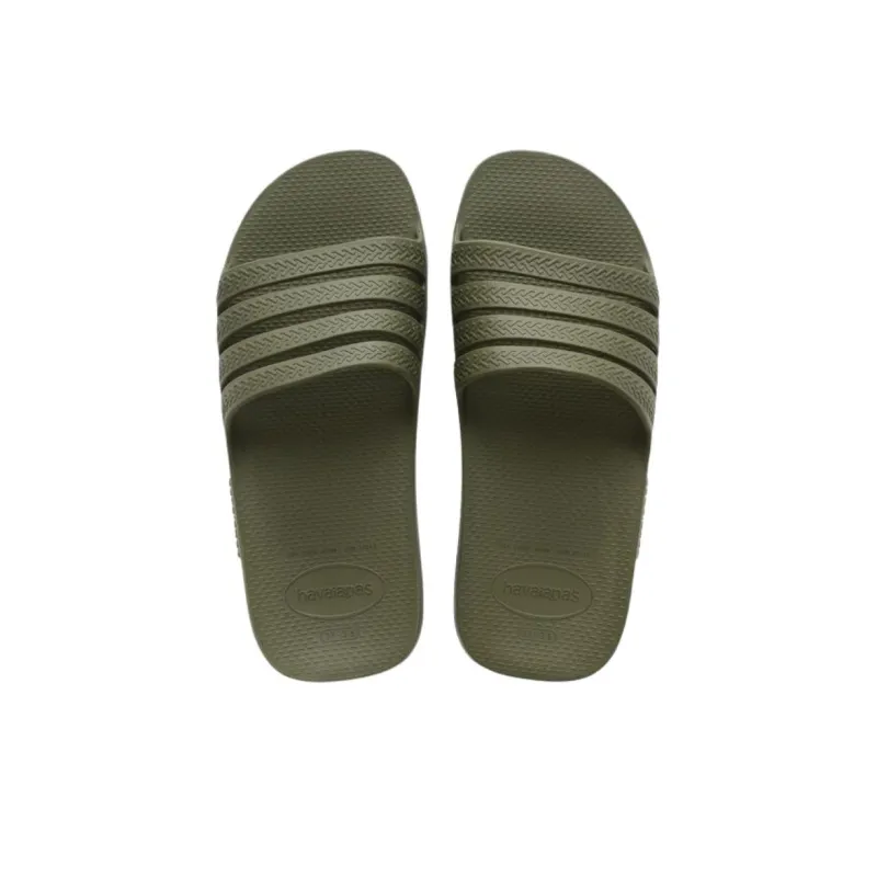 Havaianas Rubber Sole Abrasion Resistant Slide Slippers Unisex Green-2