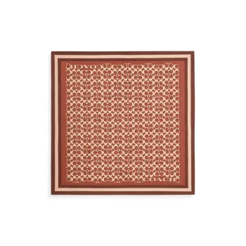 COACH Silk Scarves Women's Brown