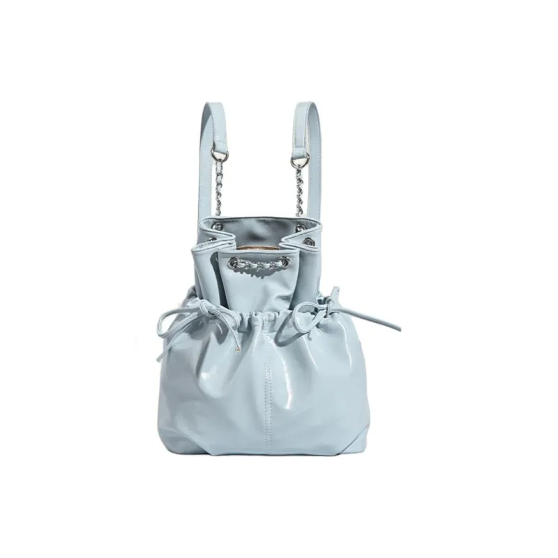 HAWA PU Backpack Women's Black/Blue/White-4