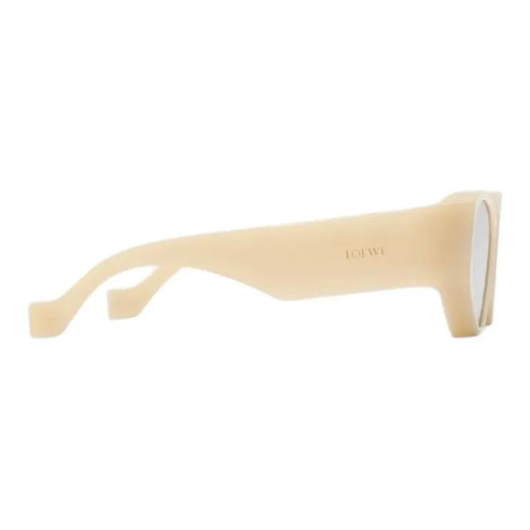 LOEWE Injection Molded Nylon+Metal Cat Eye Sunglasses Women's Beige-2