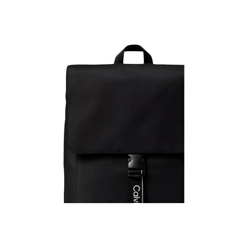 CALVIN KLEIN Recycled Polyester Backpack Unisex Black-3
