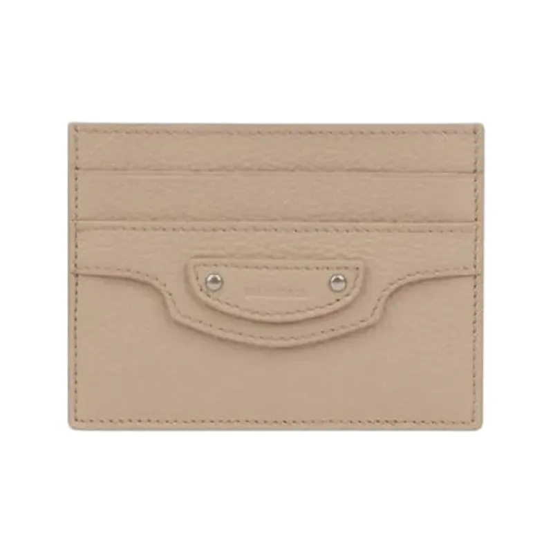 Balenciaga Neo Classic Calfskin Card Holder Women's Brown-0