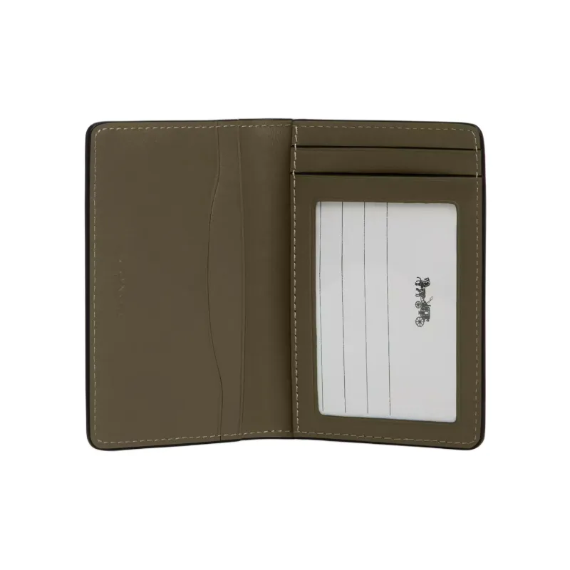 COACH Cow Leather Wallet Mini Women's Olive Umber-1