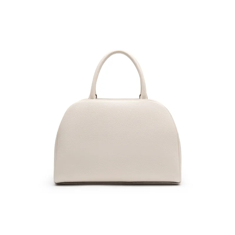 Chrisdien Deny Cow Leather Dome Bag Handbag Women's White/Red/Gray-1