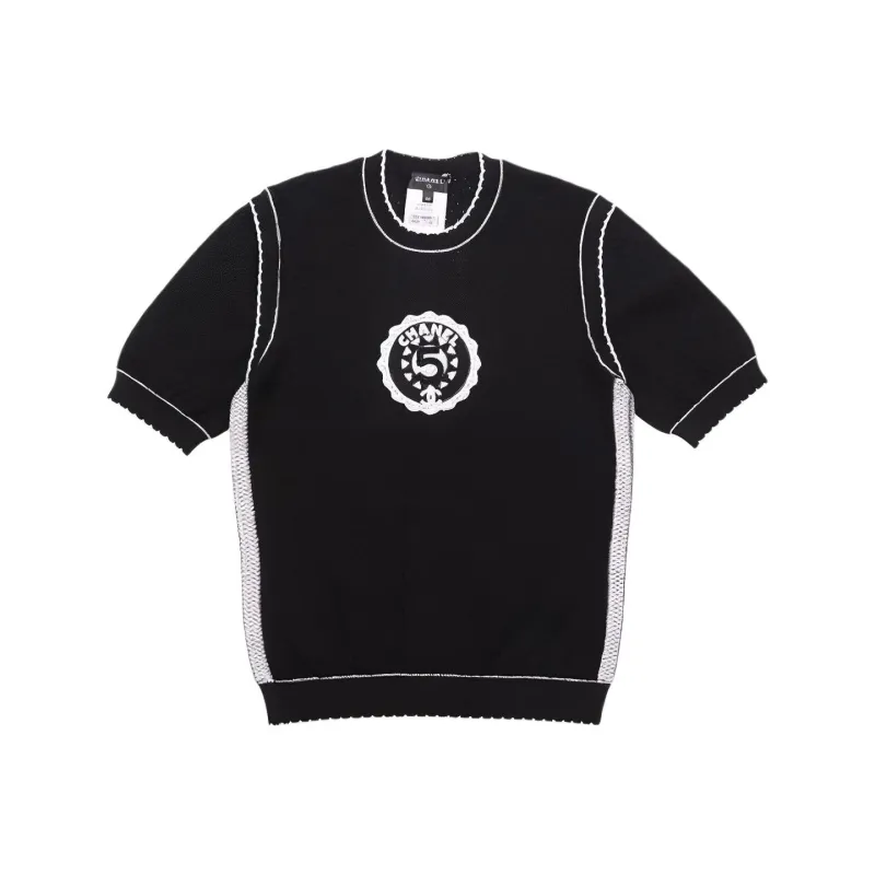 CHANEL 23C Spring And Summer Collection T-Shirt Women's Black-0