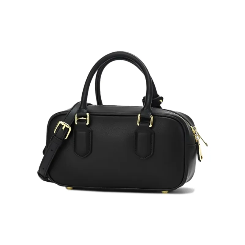 Yalu Cow Leather Shoulder Bag, Crossbody Bag, Handbag Women's Black/Coffee-2