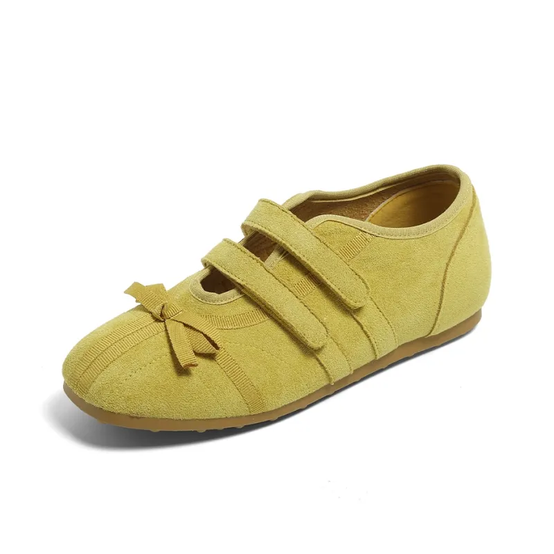 HUANQIU Abrasion Resistant, Breathable, Lightweight Low Top Casual Shoes Women's Yellow-2
