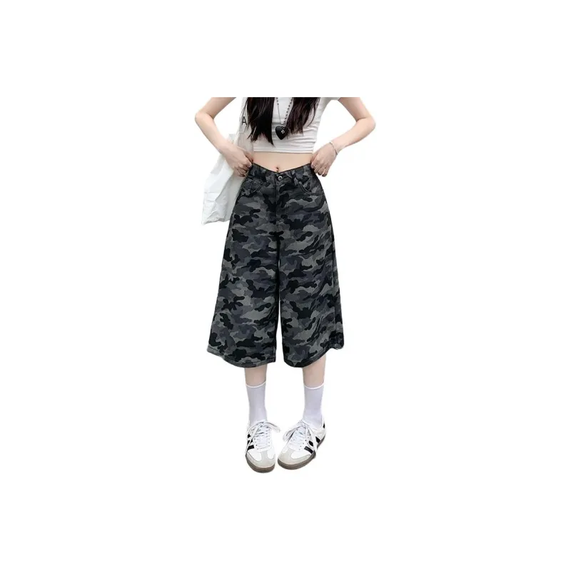 GOSO Cargo Shorts Women's Camouflage Gray-0