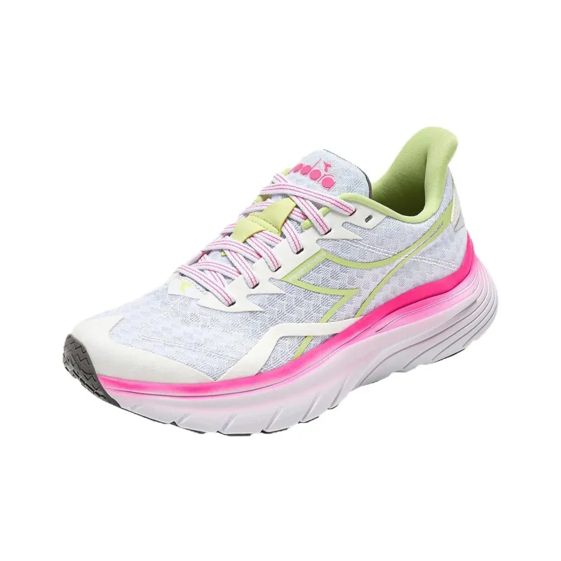 Diadora Anti Slip Wear Resistant Low Top Running Shoes Women's White-2