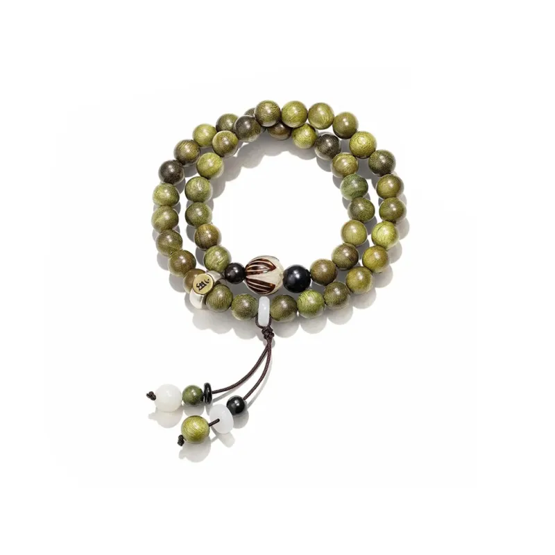 ZHOUDIWANG Green Sandalwood Bracelets Unisex-13