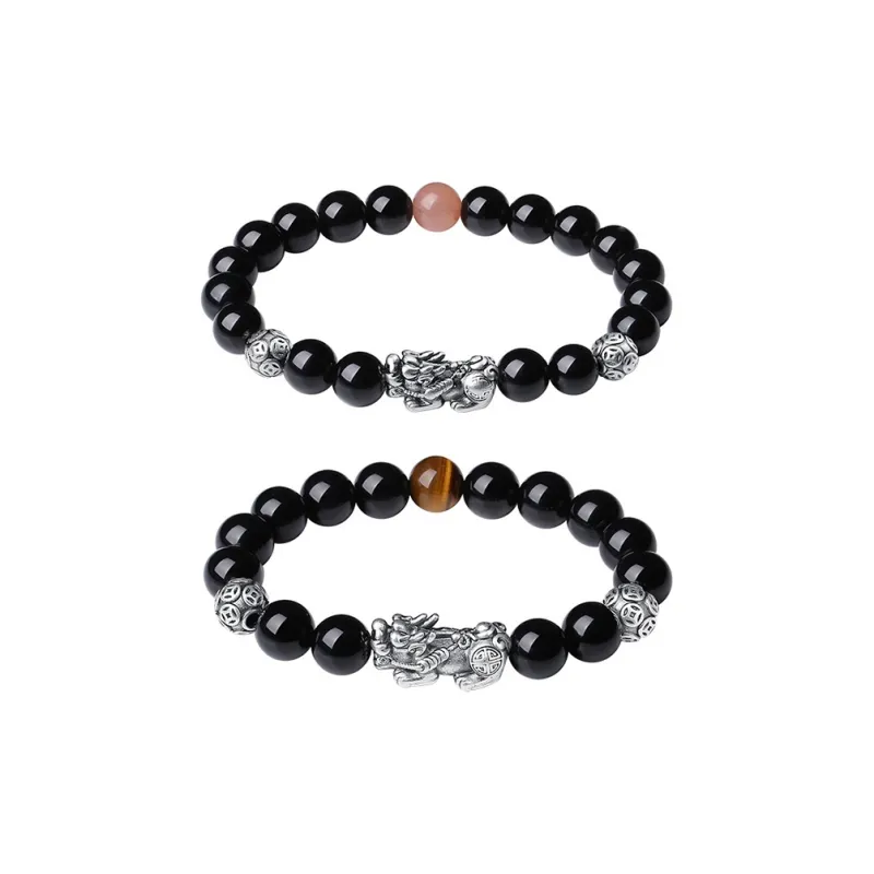 ALI THE FOX Obsidian Jade Bracelets Unisex-4
