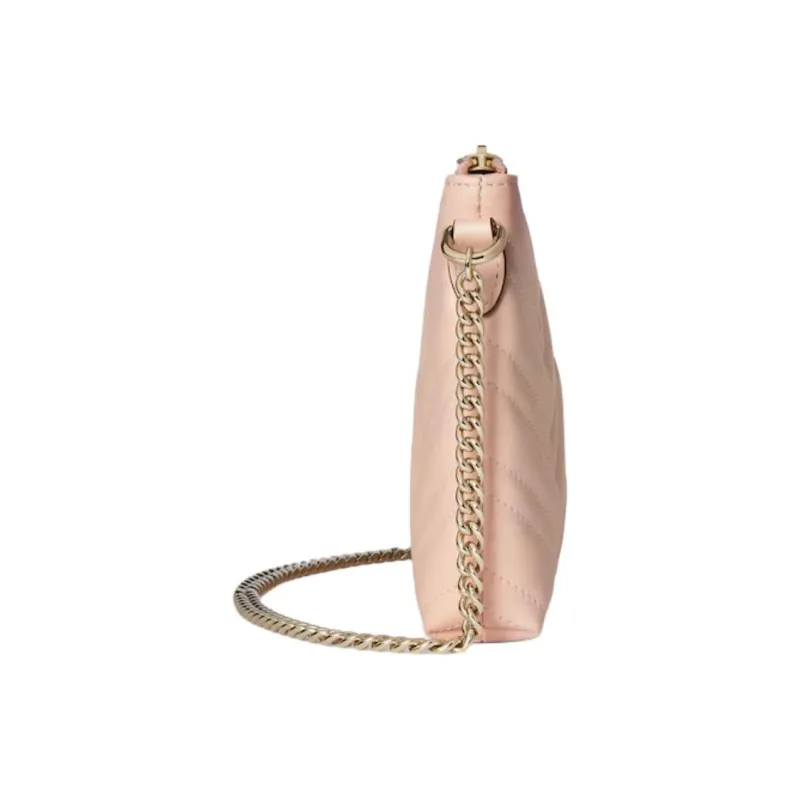 GUCCI GG Marmont Leather Shoulder Bag Women's Light Pink-2