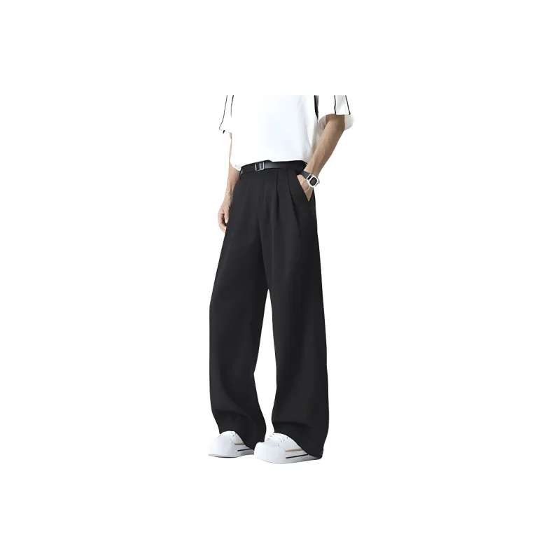 MIIOW Suit Trousers Men Black-0