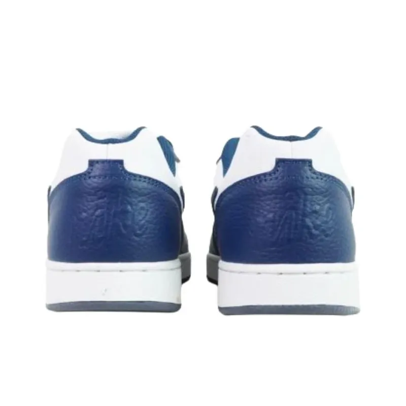 Nike EBERNON Anti Slip Wear Resistant Low Top Skateboard Shoes Men's White Blue-4