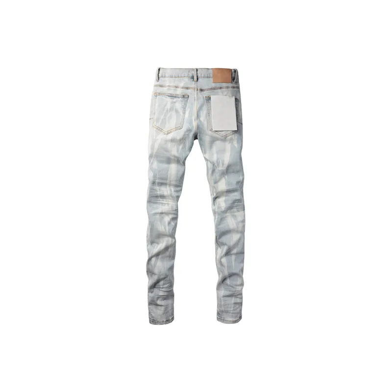 WELTER EXPERIMENT Jeans Unisex Blue White-1