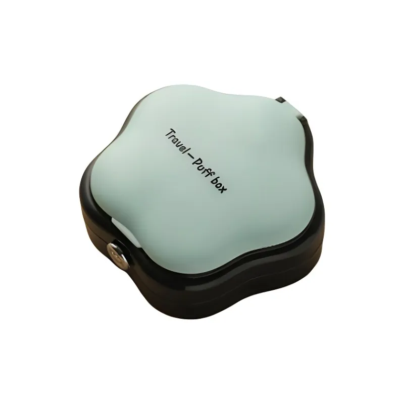 ZHENZI Cream Style Powder Puff Storage Box Refillable Makeup Mirror-6