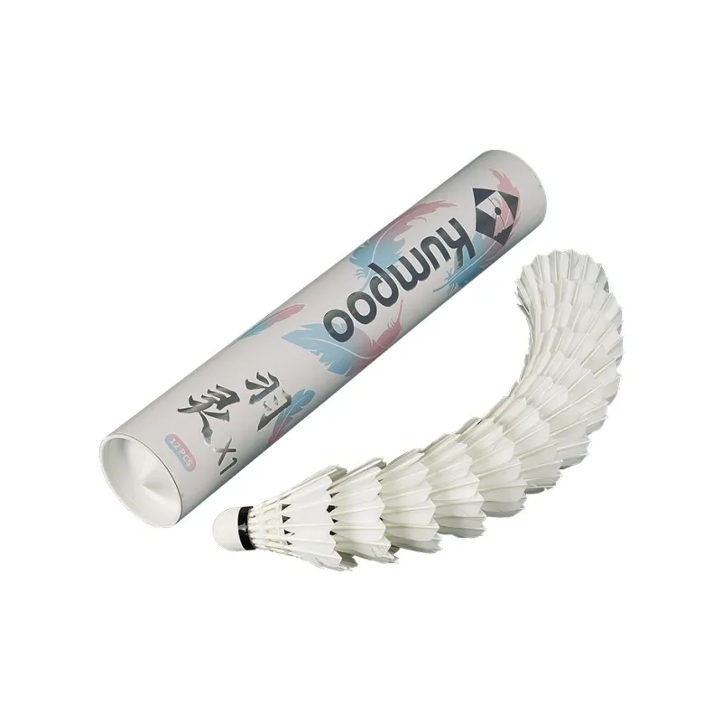 KUMPOO Feather Spirit X1 Goose Feather Shuttlecock 12 Pack Goose Feather Humped Goose Feather Shuttlecocks-1