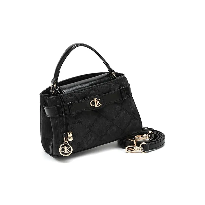 BETTINA VIVIAN PU Kelly Bag, Crossbody Bag, One Shoulder Handbag Women's Black-1