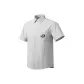 [Short-Sleeved Stripe Shirt]off-White Stripe (ホ Bean Letter Black Chest Mark)