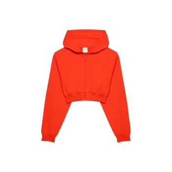 ARITZIA SS25 Aritzia Terry Sweatfleece Perfect Crop Zip Hoodie Sweatshirt Women's