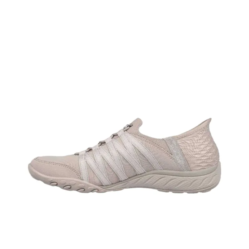 Skechers Breathe Easy Shock Absorbers Low Top Casual Shoes Women's Taupe-2