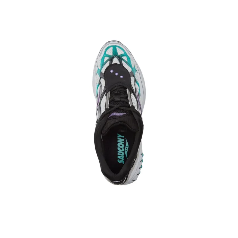 Saucony Grid Web Abrasion Resistant Breathable Low Top Running Shoes Men's White-2