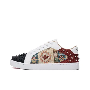VANSSI Low Top Skateboard Shoes Men's Black White