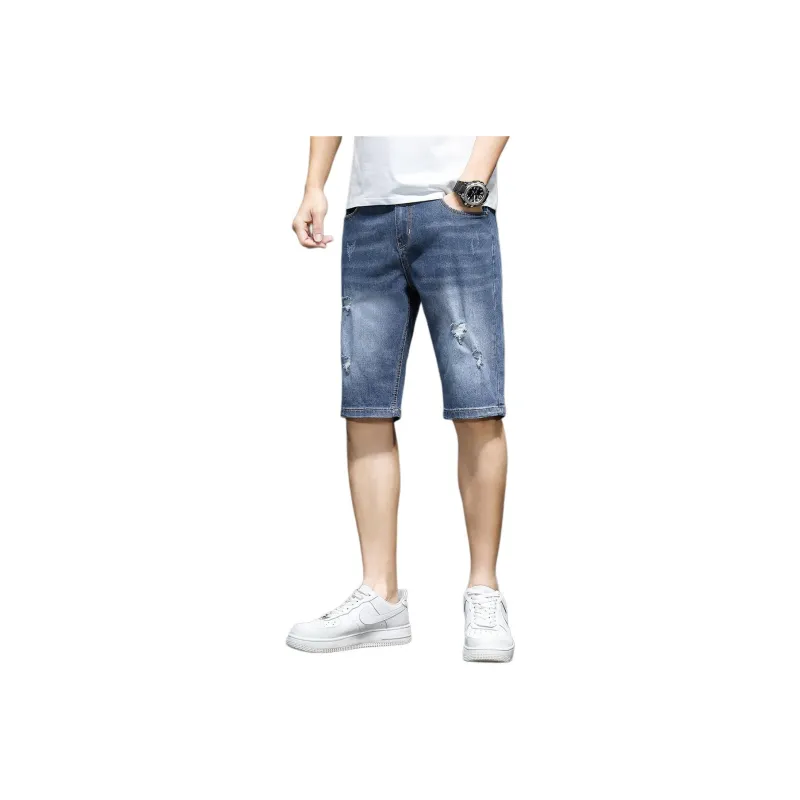 Tonlion Denim Shorts Unisex Light Blue-0