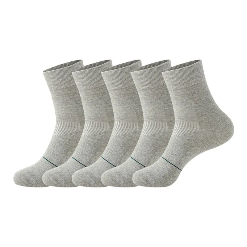 H YXIANG Mid Calf Socks Men's 5 Pack-4
